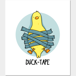 Duck Tape Cute Duct Tape Duck Pun Posters and Art